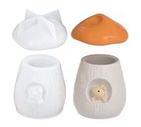 Home Mushroom Jar Shape | Pudding Cup Shape - Candy Pot Mould Set with Squirrel Design Lid - For DIY Crafts Candy and Containers