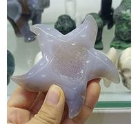 Home Natural Agate geode Stone Carving Starfish Crystal Home Office Decoration Craft Gifts Reiki (Size : 60-100g)