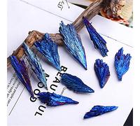 Home Natural Black Tourmaline Electroplated Quartz Titanium Coated Crystal Specimen Room Decor Peacock Feather (Color : 10-20g)