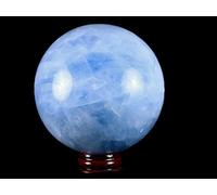 Home Natural Blue Calcite Quartz Sphere Crystal Ball Reiki (Size : 700-800g)