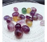 Home Natural Colored Fluorite Gravel Rock Crystal Quartz Health Raw Gemstone Specimen Fish Tank Garden Decoration (Size : 50g-60g)