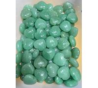 Home Natural Crystal Carved Multicolor Heart Shaped Love Gemstone Decoration DIY Jewelry Gift Reiki Craft (Color : Deep Blue, Size : 1pcs)