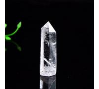 Home Natural Crystal Clear Quartz Transparency Quartz Point Stone Hexagonal Prisms 50-80mm Obelisk Wand Stone Home Decor 1PC (Color : 2, Size : 50-60mm)