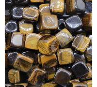 Home Natural Crystal Cube Amethyst Rose Quartz Reiki Polished Aquarium Seven Decoration Collection Gift (Color : Tiger Eye Stone, Size : 16-18mm)