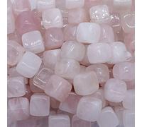 Home Natural Crystal Cube Amethyst Rose Quartz Reiki Polished Aquarium Seven Decoration Collection Gift (Color : Rose Quartz, Size : 16-18mm)