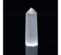 Home Natural Crystal Selenite Quartz Crystal Point Stone Hexagonal Prisms 50-80mm Obelisk Wand Stone Home Decor 1PC (Size : 60-70mm)