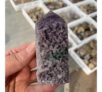 Home Natural Grape Agate Crystal Gem Reiki Tower 180-200G (Size : 1pc)