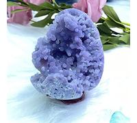 Home Natural Grape Agate Egg Crystal Egg Room Decoration Home Decoration gem Aquarium (Size : 200-250g)