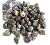 Home Natural Stone Dragon Blood Jasper Tumbles Crystal Quartz for Decoration (Color : About 2-3cm, Size : 100g)