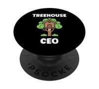 Home Nature tree house minimalist simple CEO treehouse PopSockets Adhesive PopGrip