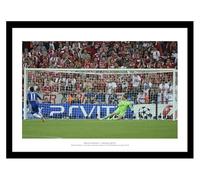 Home of Legends Framed Drogba Winning Penalty Chelsea 2012 Champions League 24x16 inch Photo