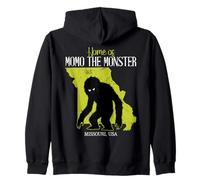 Home Of Momo The Monster Missouri State America Cryptid Zip Hoodie