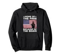 Home Of The Free Because Of The Brave Military Veteran Pullover Hoodie