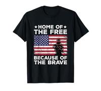 Home of The Free Because of The Brave Military Veteran T-Shirt