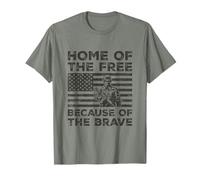 Home of The Free Because of The Brave Military Veteran T-Shirt