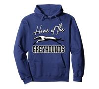 Home of the Greyhounds School Spirit Mascot Greyhound Pullover Hoodie