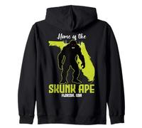 Home Of The Skunk Ape Florida State American Cryptid Society Zip Hoodie