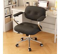 Home Office Chair with Armrests, Adjustable Height Swivel Task Chair, Rolling Computer Chair for Study, Bedroom, and Small Spaces