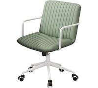Home Office Chairs Ergonomic Desk Chairs,Mid Century Modern Swivel Accent Chairs with Lumbar Support, Armrest Comfortable Executive Rolling Adjustable, Swing Mode (Color : /Green A)