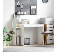 Home Office Computer Desk PC Laptop Gaming Table W/ Book Shelves Bookcase UK