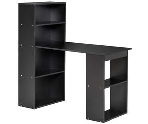 Home Office Computer Office Study Desk with Storage 120Lx55Dx120H cm - BLACK