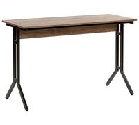 Home Office Desk 120 x 48 cm Dark Wood with Black CREEK