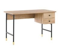 Home Office Desk ABILEN Light Brown 120 cm 60 cm with Storage