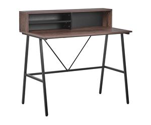 Home Office Desk Dark Wood HARISON