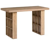 Home Office Desk ELURA Light Brown 120 cm 60 cm with Shelves
