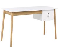 Home Office Desk FENESTRA Light Brown/ White 120 cm 50 cm