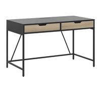 Home Office Desk JENA Black 120 cm 60 cm with Storage