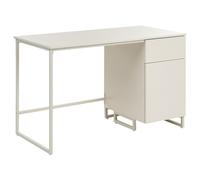 Home Office Desk LEXTON 120 cm 60 cm with Drawers Light Beige