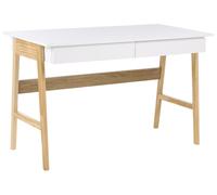 Home Office Desk THESLAY Light Brown/ White 120 cm 60 cm