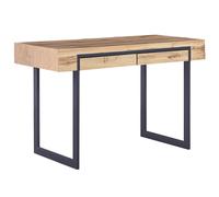 Beliani Home Office Desk Vida 120 Cm 55 Cm With Storage Light Brown