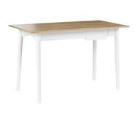 Home Office Desk VITRION 120 cm 60 cm Light Brown/ White