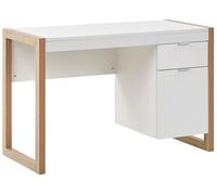 Home Office Desk with Storage Light Wood JOHNSON