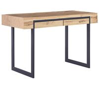 Home Office Desk with Storage Light Wood VIDA