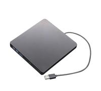 Home Office Laptop DVD Burner Slim External DVD RW Drive Burner USB3.0 Card Reader Player Optical Drive Easy To Use(Black)