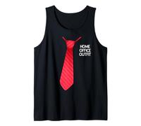Home Office Outfit Tie Working from Home Homeschooling Tank Top