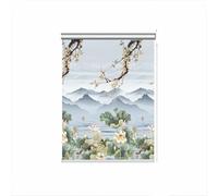 Home Office Roller Blind Thermal Blackout Window Curtains Roller Shade Patterned Shading Curtain Blackout Window Blind with Fittings (80x200cm,Style B)