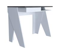 Core Products Home Office Desk Dallas – with Drawer, Modern Stylised Legs – White