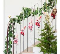 Home Office Tree Porch Yard Decor Novelty Climbing Santa Design: This Features A Playful Climbing On A Rope Adding Whimsical And Unique To Your Holiday De Cor. The Funny Christmas Hanging Snowflake