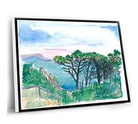Home Office Wall Decor,Simple Living Room Decor,Dream Island Of Capri Italy View Of Sea And Rocks Wall Decoration Edition Fine Art Print,Wall Decor Wall Art,12x16 Inch UnFramed Wall Art