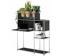 Home office with plant element USM Haller Graphite Black - USM LOOK BOOK 47_30