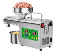 Home Oil Press Machine Automatic 304 Stainless Steel | 800W power, hot&cold press, 40-300°C temp range, LCD display, X3S-220V model