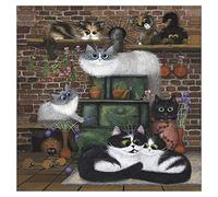 Home on The Range - Funny Black Cat Greeting Card Part of Our Fiendishly Furry Felines Range by Tamsin Lord