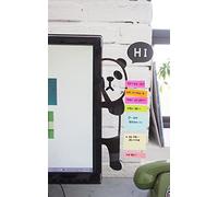 Home-organizer Tech Notes Holder and Reminder Memo Board for Right Computer Monitors Screen Acrylic Message Boards Memo Pads (Panda)