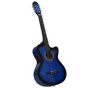 Home outdoor OthersWestern Classical Cutaway Guitar with Equalizer 6 Strings Blue