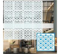 Home Partition Decoration 29/39 Cm Semi-private Living Room Partition Screen, Bedroom Entrance Door Wood-plastic Decorative Screen Hanging Room Dividers(White-29x29cm,16pcs)