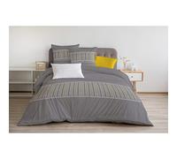 Home Passion | 3-Piece Duvet Cover | 100% Cotton - 57 Thread Count | Double - 240 x 260 cm | NAT Lemon